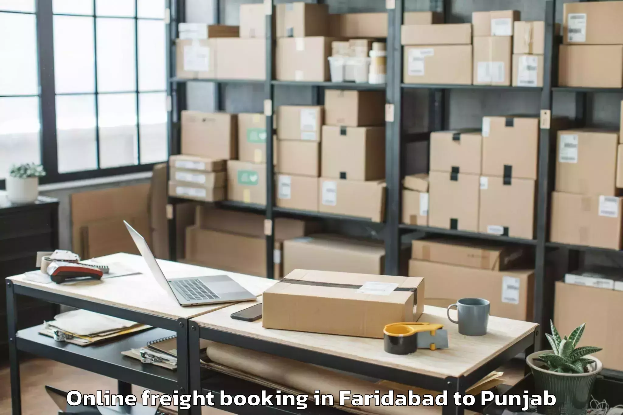 Book Faridabad to Malerkotla Online Freight Booking Online